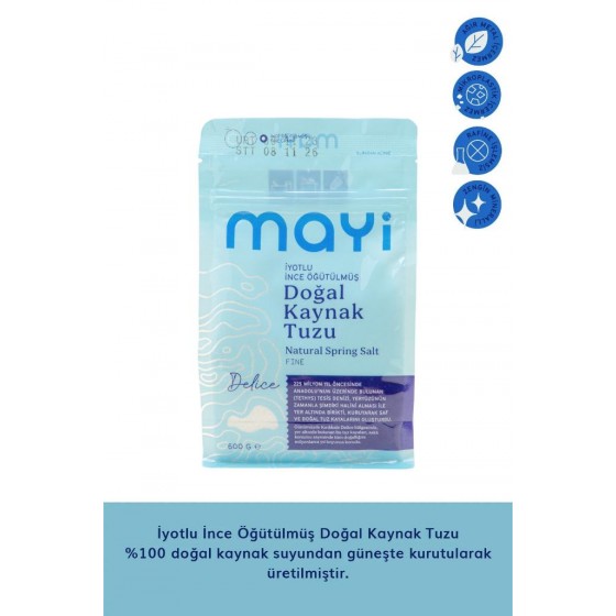 Mayi Tuz 2'li 600 Gr Ince Öğütülmüş Tuz Paketi