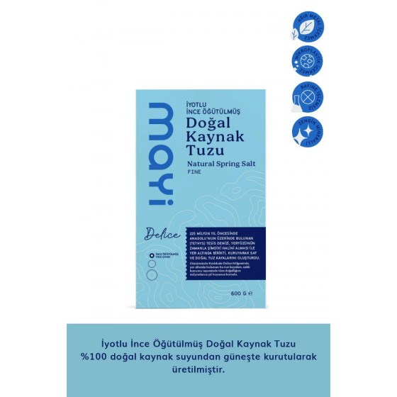 Mayi Tuz Delice Iyotlu Ince Sofra Tuzu 600 gr